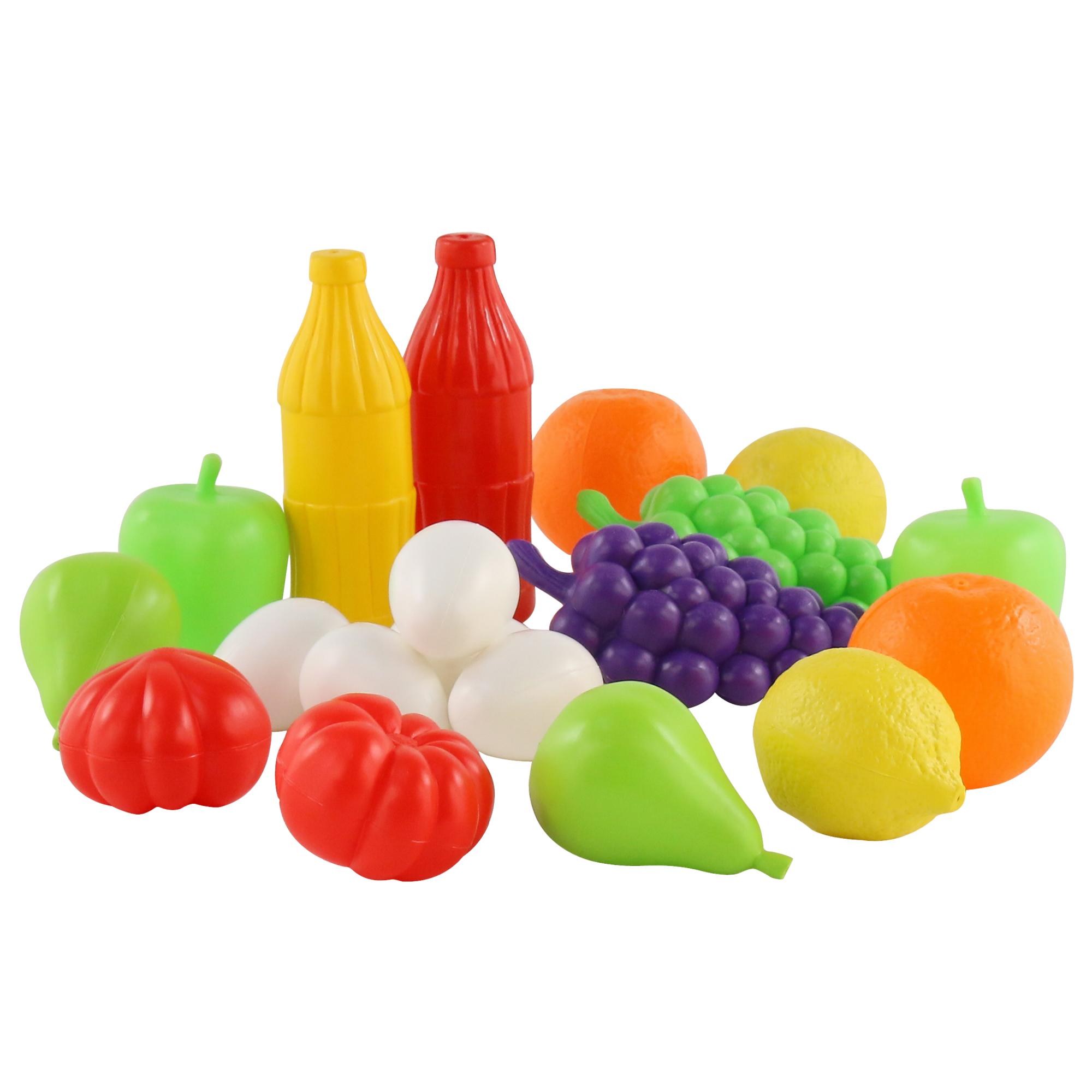 Набор product. Игрушка/набор продуктов №3 (6 элементов) (в сеточке) (46987). Полесье набор продуктов. Пластиковые игрушки. Игрушки из пластмассы.