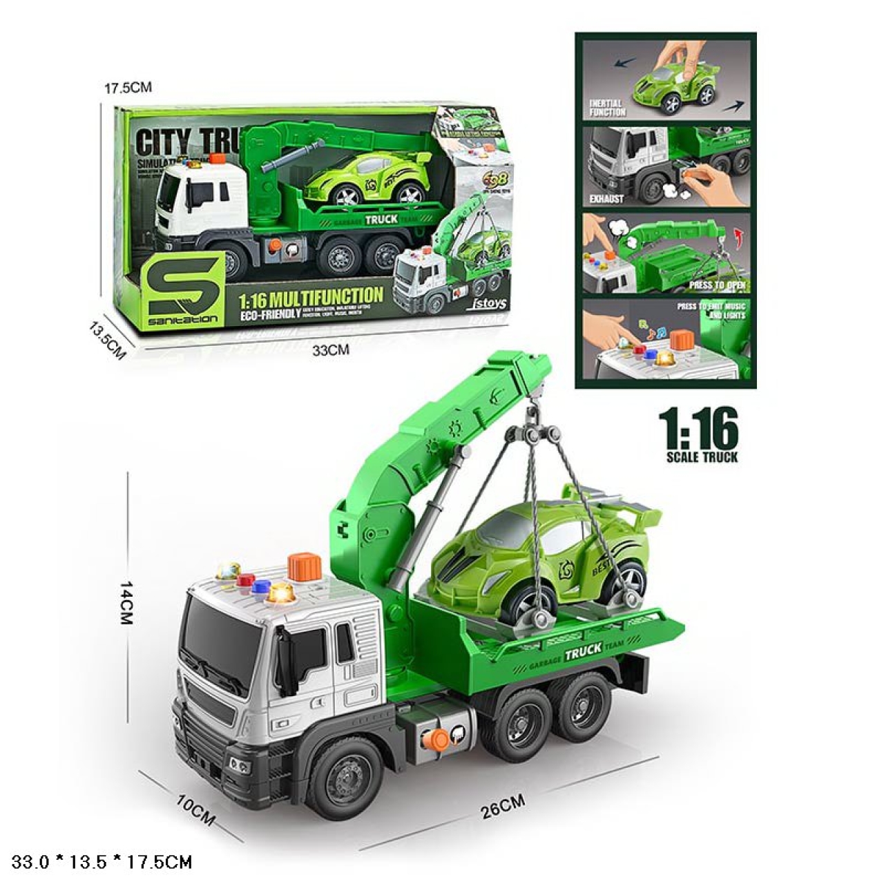 Машина Jian Sheng Toys Эвакуатор свет+звук. инерц. JS106 - КупиМама в городе Москва / kupimama.ru